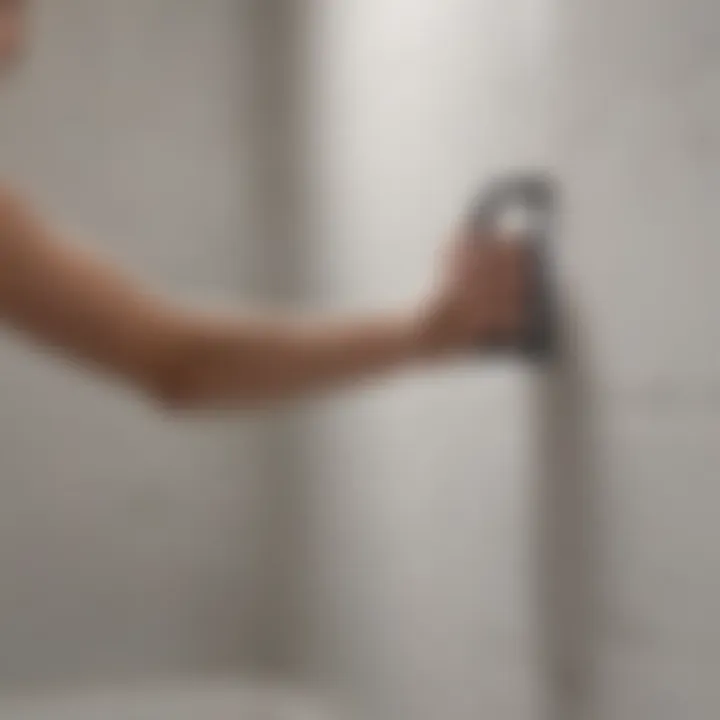 Demonstrating proper caulking technique