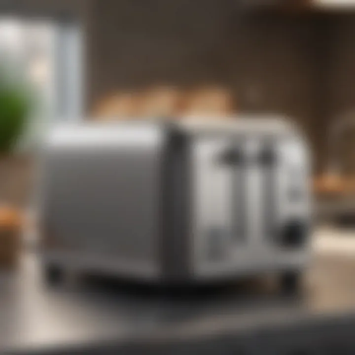 An elegant toaster design showcasing modern technology