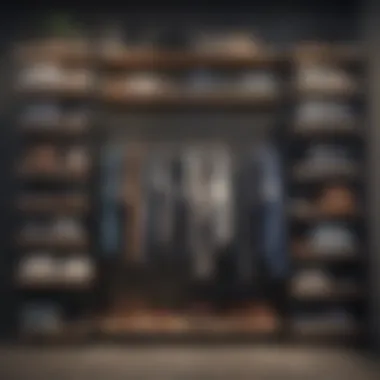 Innovative Open Shelving for Clothing Creative open shelving unit displaying neatly organized clothes