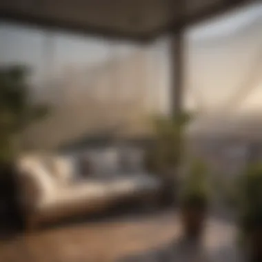 Aesthetic Appeal of Privacy Netting Beautifully designed balcony with privacy netting