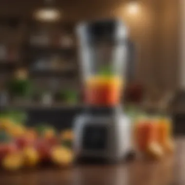 Portable blender with fruits and vegetables