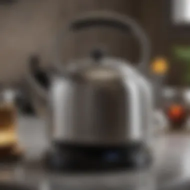 The Melodious Charm of Stainless Steel Kettles Elegant stainless steel kettle emitting a melodious sound