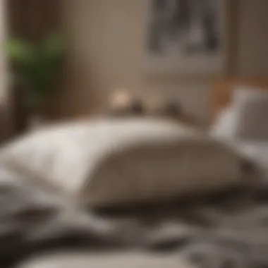 Luxurious birch eco rest pillow on a stylish bed