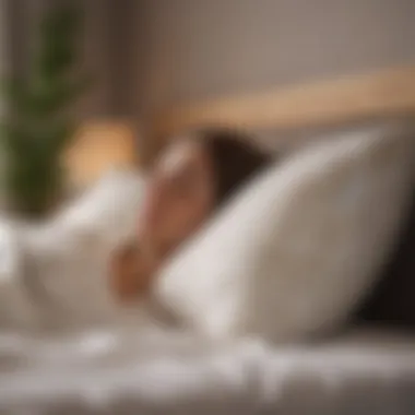 Person enjoying a peaceful sleep with birch eco rest pillow