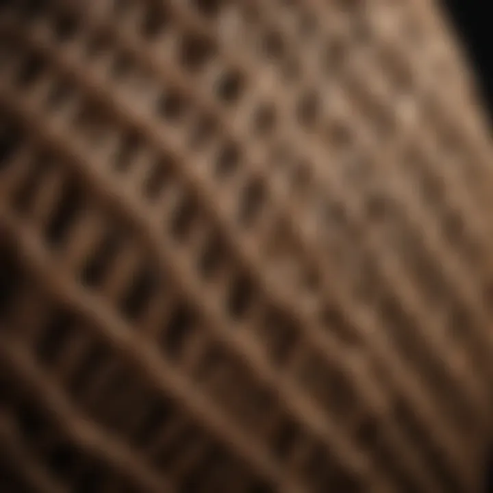 Close-up of durable wicker material showcasing quality