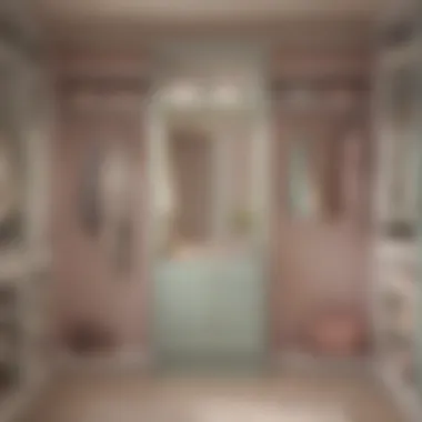 Pastel Finishes for a Calming Closet Retreat Closet with a soft pastel finish creating a calming atmosphere