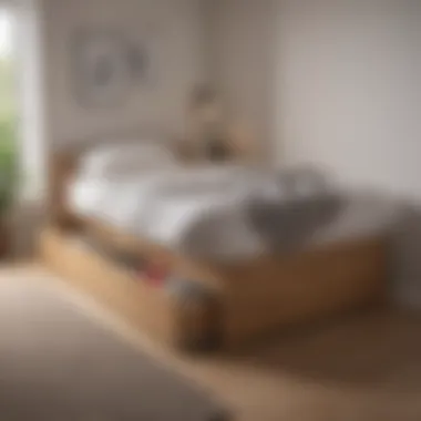 Compact pull-out bed showcasing space-saving design