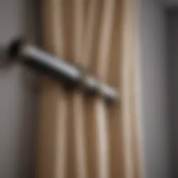 Elegant curtain rod with side brackets showcasing modern design