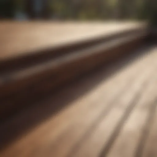 A beautiful wooden deck showcasing natural grain and texture