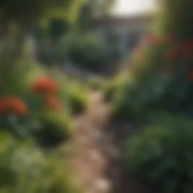 Vibrant Garden: The Result of Effective Weed Management Healthy garden showcasing well-maintained vegetation after weed control