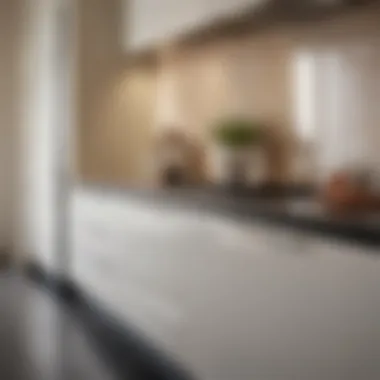Elegant Eggshelled Cabinets Elegant eggshell kitchen cabinet showcasing smooth finish