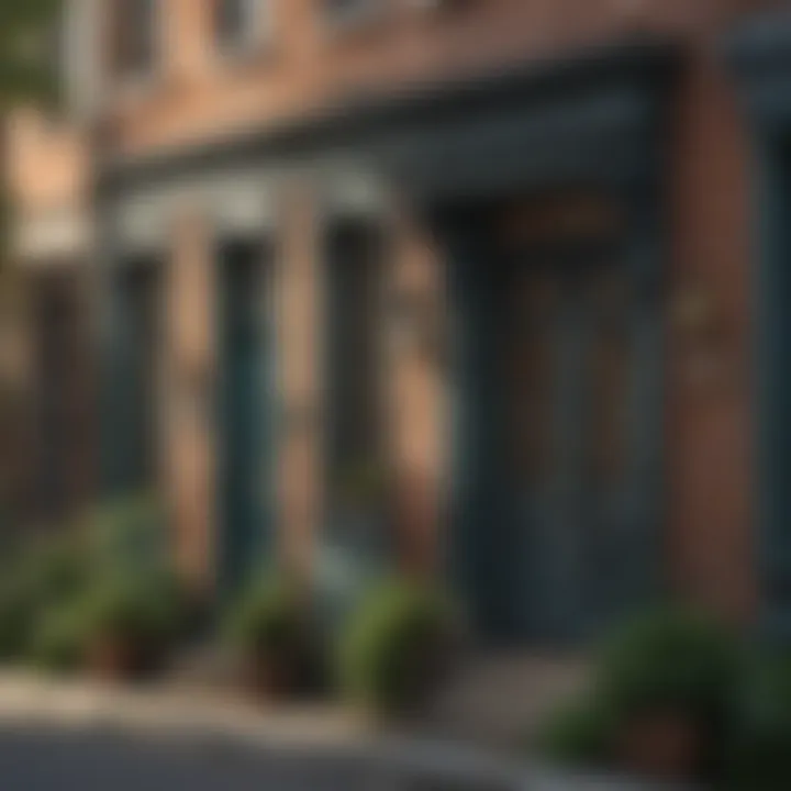 Historic neighborhood showcasing diverse paint colors
