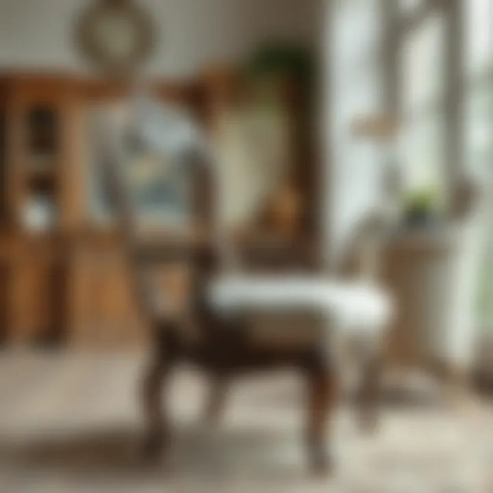 Stunning vintage-style French country chair with intricate carvings