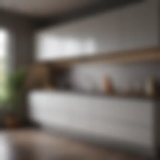 Elegant hidden kitchen cabinet with modern design