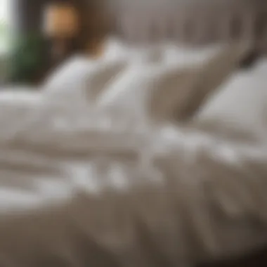 A cozy, inviting bed with high thread count sheets
