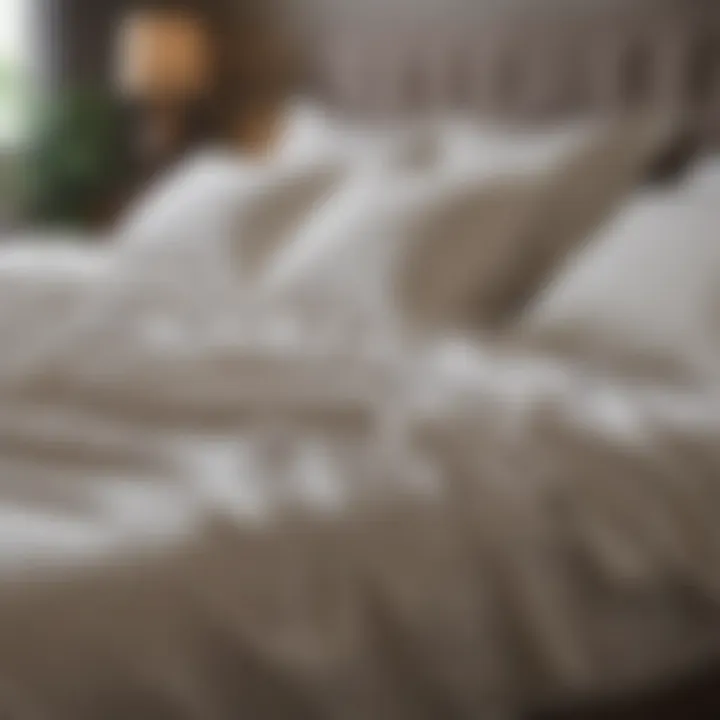 A cozy, inviting bed with high thread count sheets