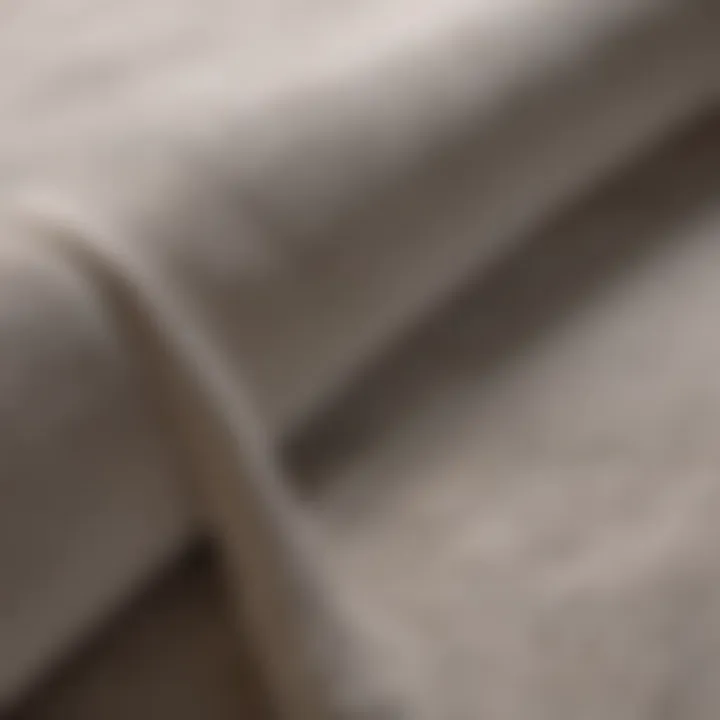 Close-up view of fine-threaded fabric showcasing quality