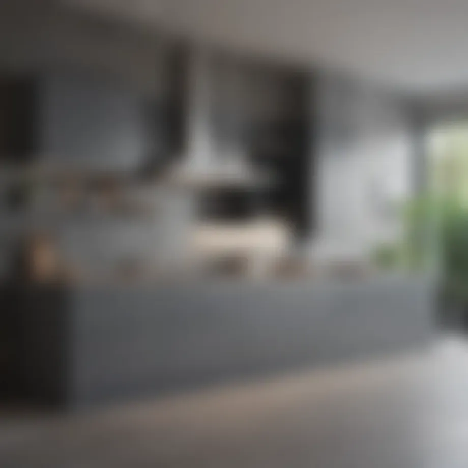 Modern grey kitchen with sleek cabinetry