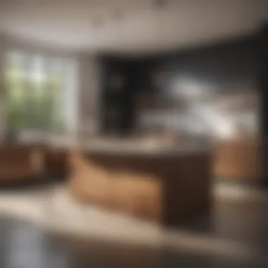 Elevating Kitchen Decor with Stylish Materials Stylish materials used in a kitchen island that elevate the overall kitchen decor.