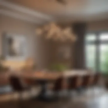 Harmonizing Pendant Lighting with Décor A beautifully designed dining room showcasing pendant lights that complement the décor