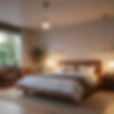 Eco-friendly LED lights illuminating a cozy bedroom