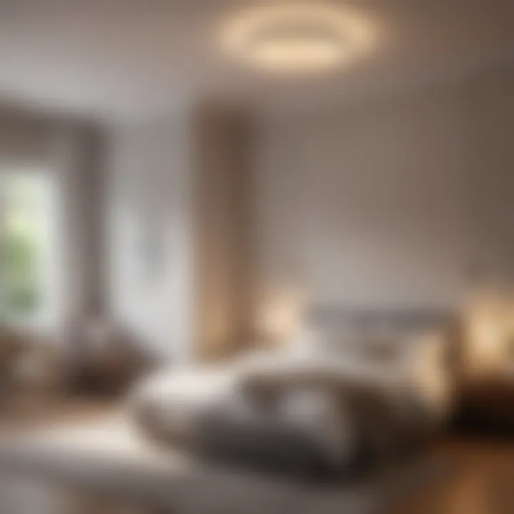 Smart lighting system controlling bedroom brightness