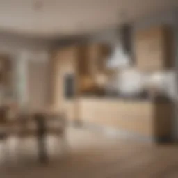 Elegant light wood kitchen cabinets showcasing modern design