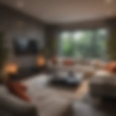 Interactive Layouts for Modern Living Rooms Dynamic layout of a contemporary living room promoting interaction