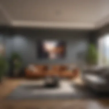 Smart Technology Enhancements in Living Spaces Innovative living room featuring smart technology integration