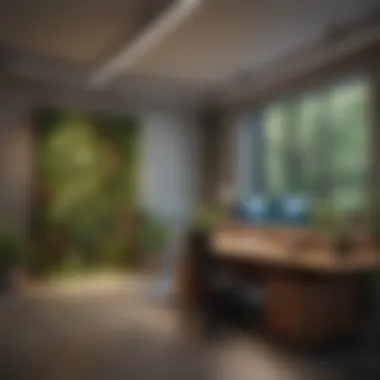 The Harmony of Nature in Workspace Design Modern workspace with biophilic design elements