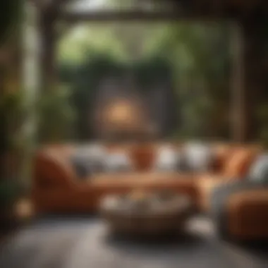 Cozy Lounge Area Cozy lounge area with cushions and throws