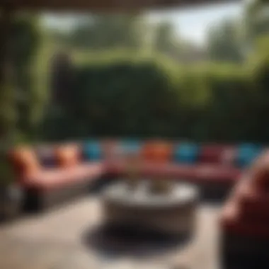 Modern Lounge Design Contemporary lounge area featuring vibrant cushions