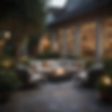 Sophisticated Seating Arrangement Elegant patio setup with comfortable seating