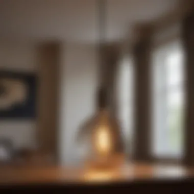 Transformative Pendant Lighting in Cozy Spaces Elegant pendant light casting a warm glow in a cozy bedroom setting