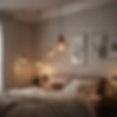 Strategic Pendant Placement for Ambiance Enhancement Well-planned pendant lighting arrangement enhancing bedroom ambiance