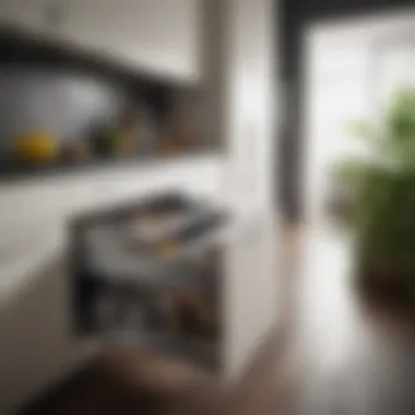 Innovative Storage Ideas for Limited Spaces Clever storage solutions in a compact kitchen featuring pull-out cabinets