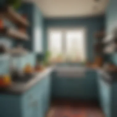 Charming Accents to Brighten Small Kitchens Charming small kitchen adorned with vibrant colors and stylish accents