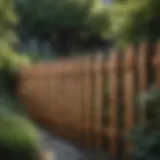 Charming wooden fence enhancing the beauty of a small garden