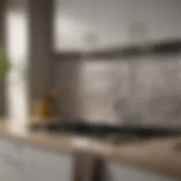 Elegant ceramic solid backsplash in a modern kitchen