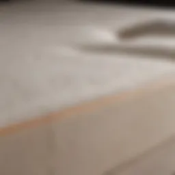 Close-up of Tempurpedic adjustable mattress showcasing its memory foam technology
