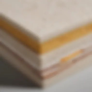 Layered cross-section of a memory foam mattress illustrating its structure