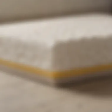 Close-up of high-quality materials used in memory foam mattresses