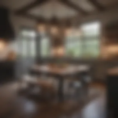 Cozy dining area integrated into a modern farmhouse kitchen