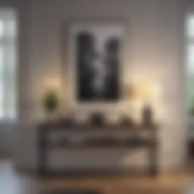 Minimalist Console Table Elegance Elegant console table adorned with minimalist decor.