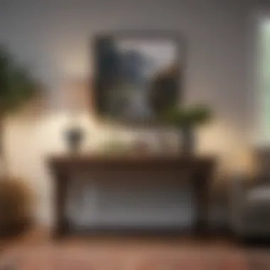 Seasonal Console Table Transformations Console table showcasing seasonal decor transformations.