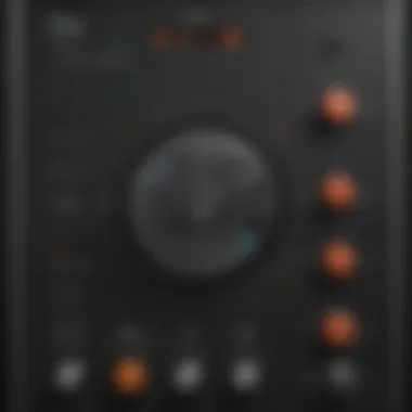 Blender Control Panel Features Close-up of a blender's control panel showcasing various settings