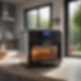 Sophisticated French door air fryer showcasing advanced technology