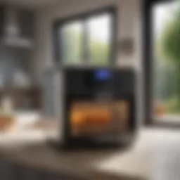 Sophisticated French door air fryer showcasing advanced technology