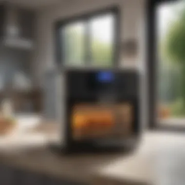 Advanced Technology in French Door Air Fryers Sophisticated French door air fryer showcasing advanced technology