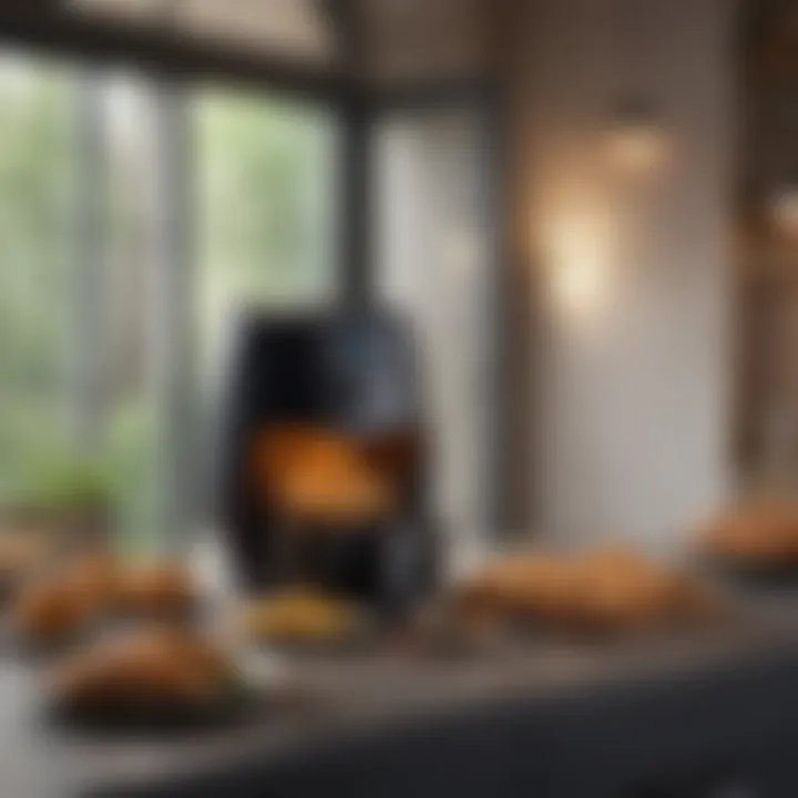 Various culinary delights prepared in a French door air fryer